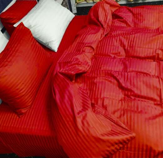 Сатин Stripe ELITE, RED 1/1см